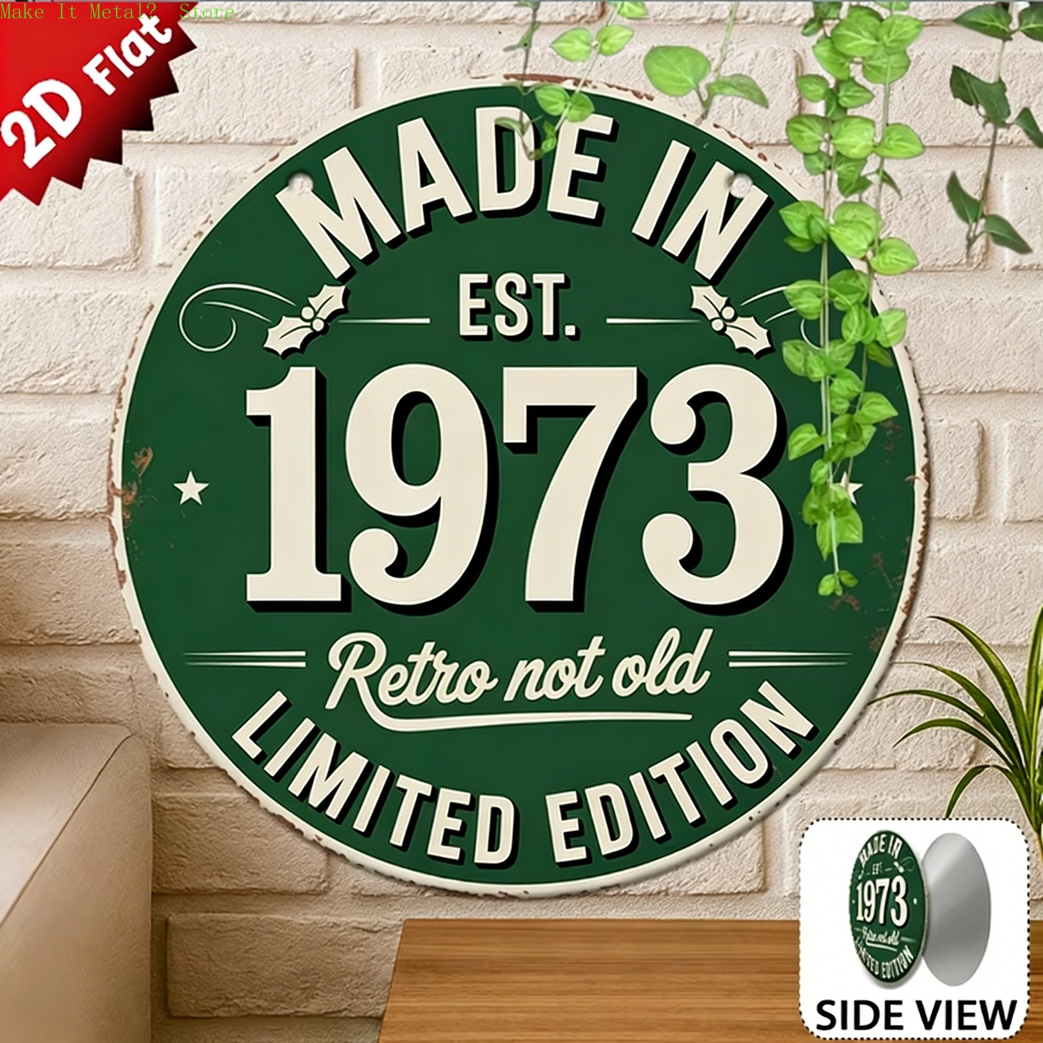 Made in 1976 Retro Not Old 2D  - Brass Weight Plate recensie en prijs