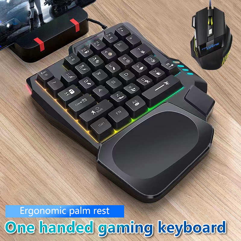 RGB Gaming Keyboard Single Han - Gaming Keyboard Half recensie en prijs