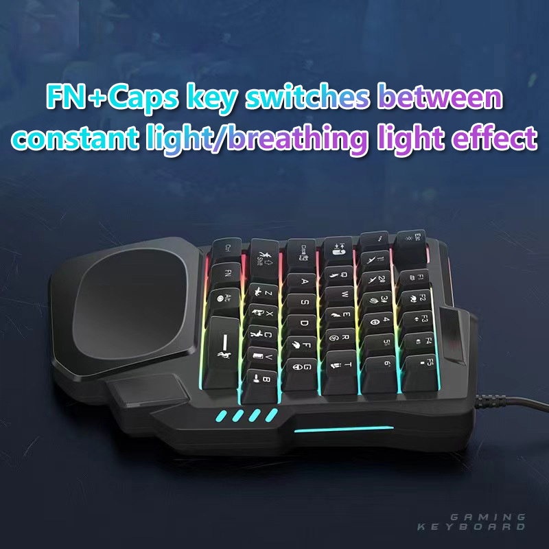 RGB Gaming Keyboard Single Han - Gaming Keyboard Half recensie en prijs