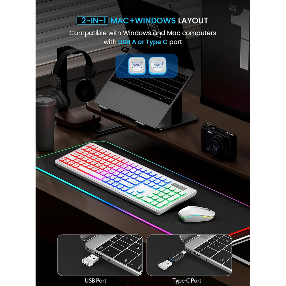 Backlit Wireless Keyboard and  - Gaming Keyboard That Is Quiet recensie en prijs